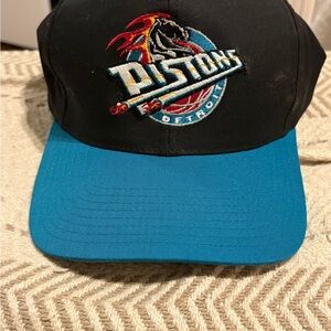 Men’s Vintage Detroit Pistons Black & Team SnapBack Hate Twins Enterprise